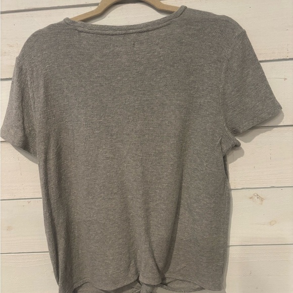 Madewell Gray Knot Front Tee shirt Size Small. - Picture 8 of 10